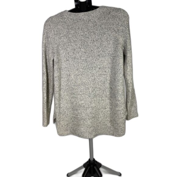 Tommy Hilfiger Grey Cable Knit Sweater | Women's Medium | High-Low Hem - Picture 2 of 6